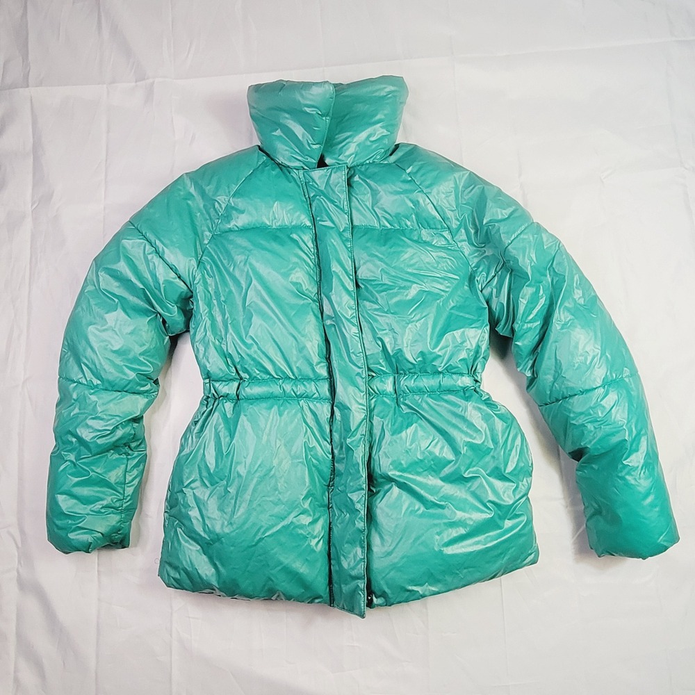 A New Day Women's Size XS Puffer Jacket XS Teal Green Water Resistant H51